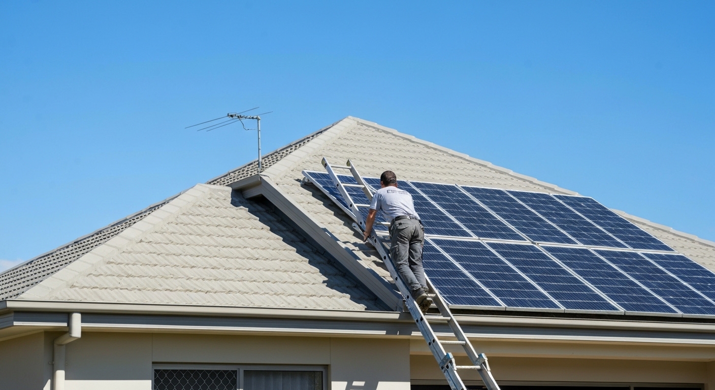 DIY solar panel cleaning risks Australia - solar panel cleaning Australia