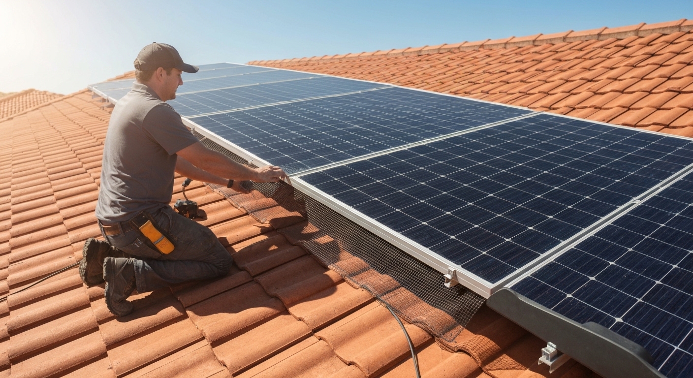 Solar panel bird proofing cost Australia 2025 - solar panel cleaning Australia
