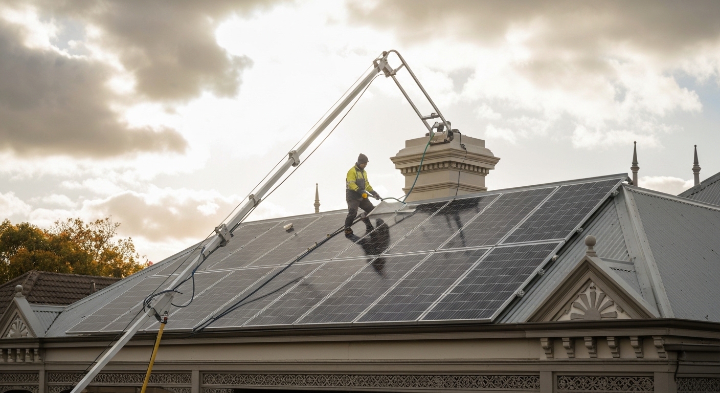 Solar panel cleaning Melbourne Victoria - solar panel cleaning Australia