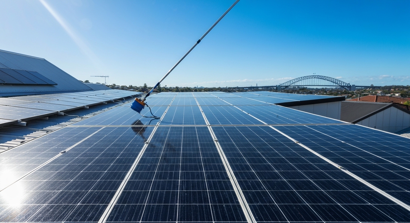 Solar panel cleaning Sydney New South Wales - solar panel cleaning Australia