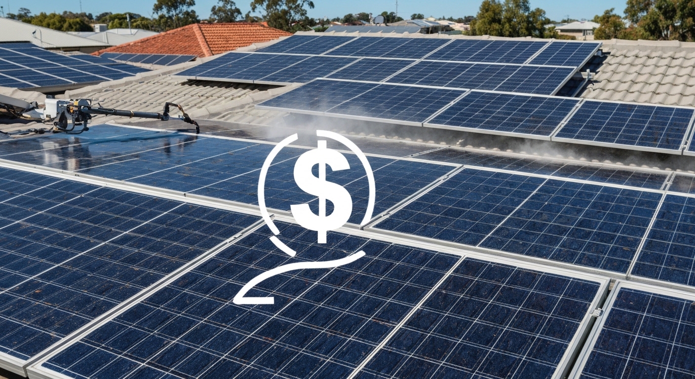 Solar panel soiling cost Australia - solar panel cleaning Australia